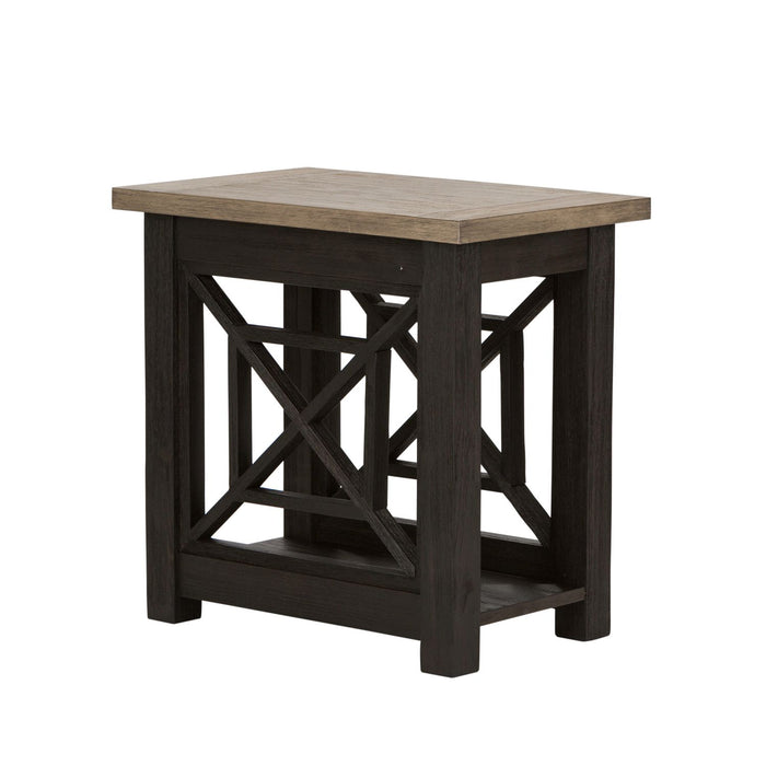 Heatherbrook Chair Side Table in Charcoal and Ash - Discount Furniture World (Burlington,NC)