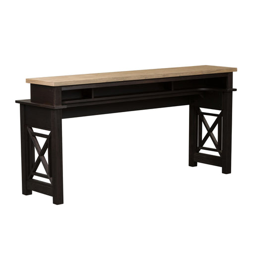 Heatherbrook Console Bar Table in Charcoal and Ash - Discount Furniture World (Burlington,NC)
