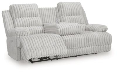 Rhines Falls Power Reclining Sofa with Drop Down Table - Discount Furniture World (Burlington,NC)