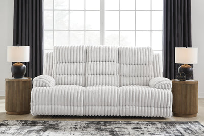 Rhines Falls Power Reclining Sofa with Drop Down Table - Discount Furniture World (Burlington,NC)