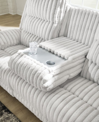 Rhines Falls Power Reclining Sofa with Drop Down Table - Discount Furniture World (Burlington,NC)
