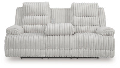 Rhines Falls Power Reclining Sofa with Drop Down Table - Discount Furniture World (Burlington,NC)
