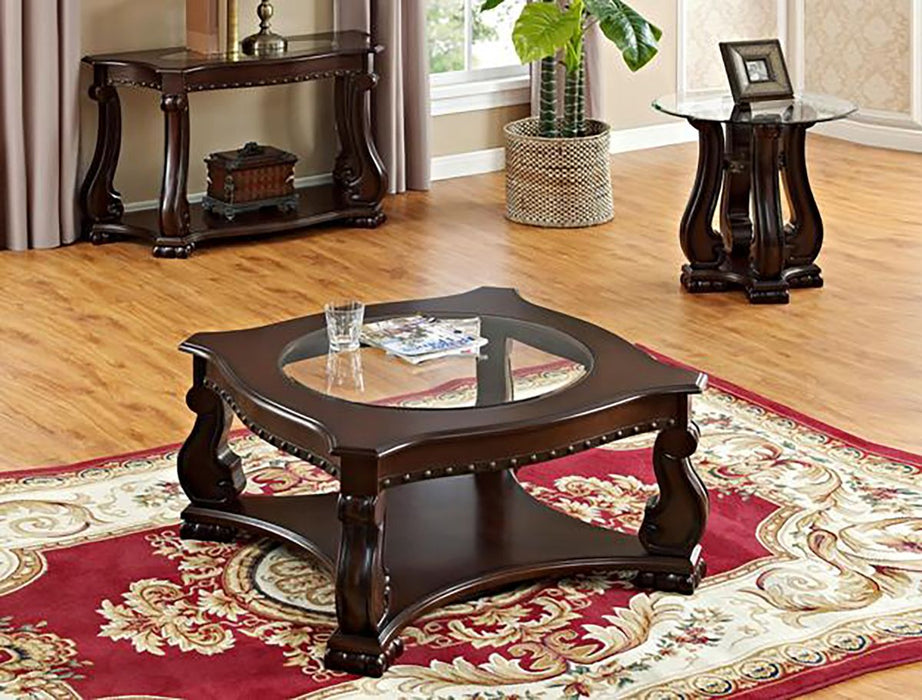 Crown Mark Furniture Madison Wood Sofa Table in Brown