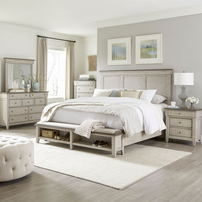 Ivy Hollow King Storage Bed, Dresser & Mirror, Chest, Night Stand image