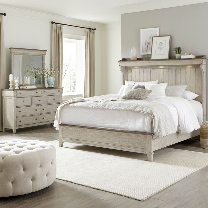 Ivy Hollow Queen Mantle Bed, Dresser & Mirror image