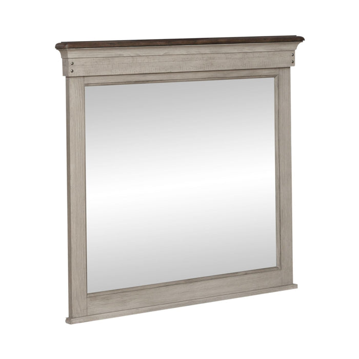 Ivy Hollow Landscape Mirror in Weathered Linen - Discount Furniture World (Burlington,NC)