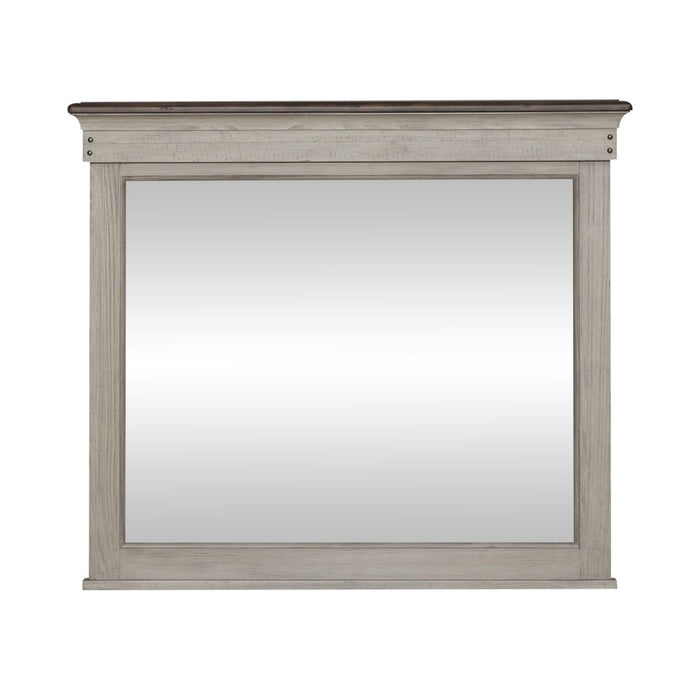 Ivy Hollow Landscape Mirror in Weathered Linen - Discount Furniture World (Burlington,NC)