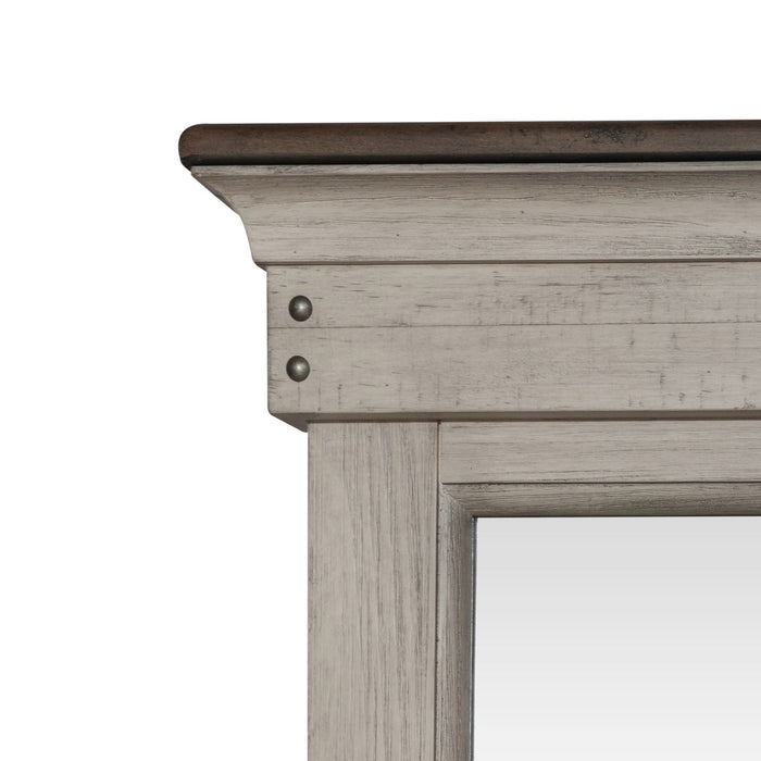 Ivy Hollow Landscape Mirror in Weathered Linen - Discount Furniture World (Burlington,NC)