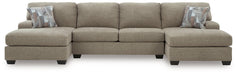 Newellen Sectional with Double Chaise - Discount Furniture World (Burlington,NC)
