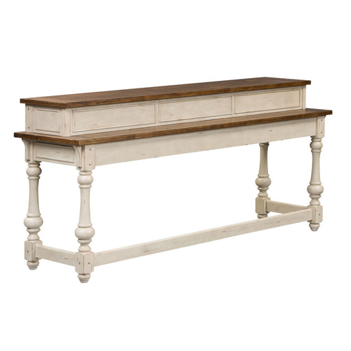 Morgan Creek 4 Piece Console Set (1-Console 3-Stools) - Discount Furniture World (Burlington,NC)