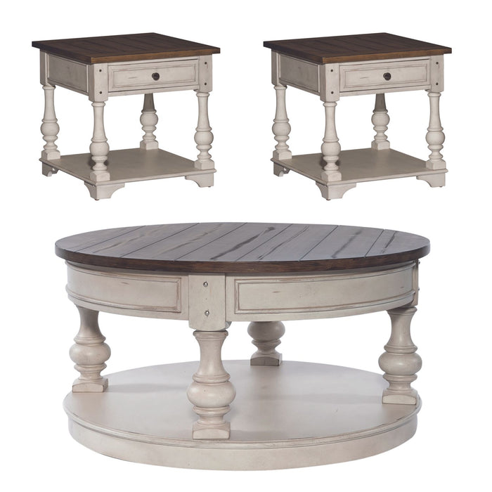Morgan Creek Opt 3 Piece Set (1-Cocktail 2-End Tables) - Discount Furniture World (Burlington,NC)