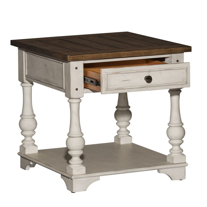 Liberty Morgan Creek End Table in Antique White