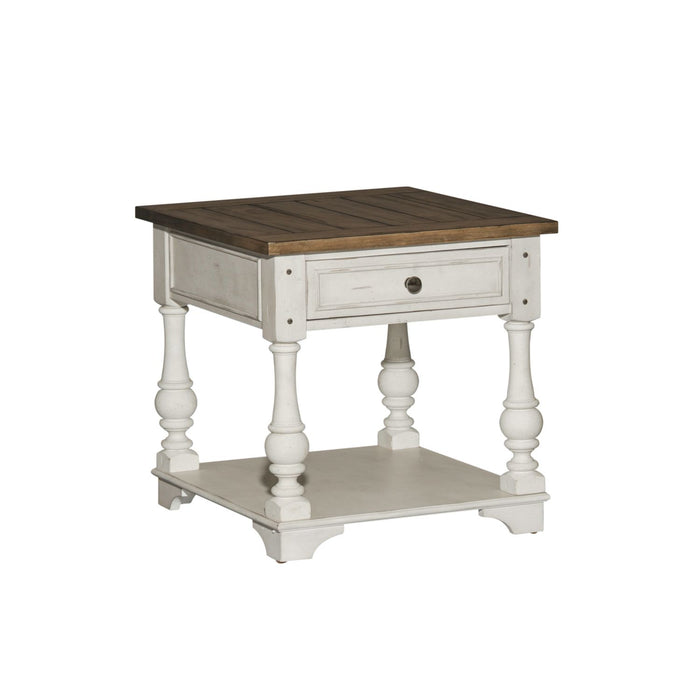 Morgan Creek End Table in Antique White image