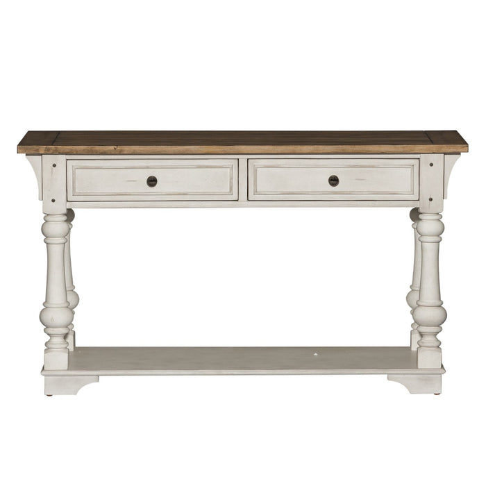 Morgan Creek Sofa Table in Antique White - Discount Furniture World (Burlington,NC)
