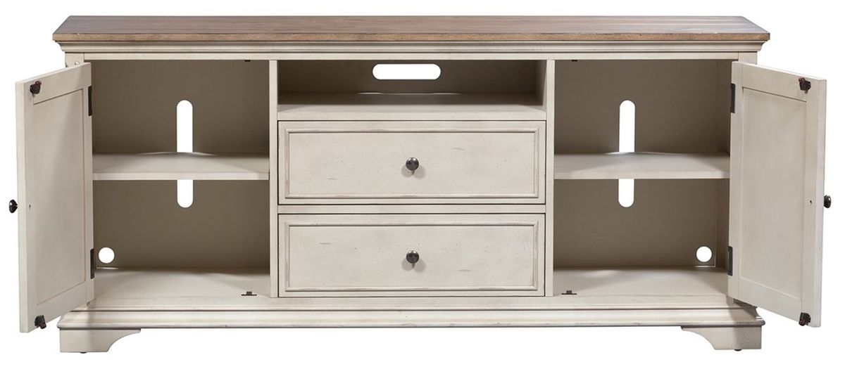 Liberty Morgan Creek 66" TV Console in Antique White