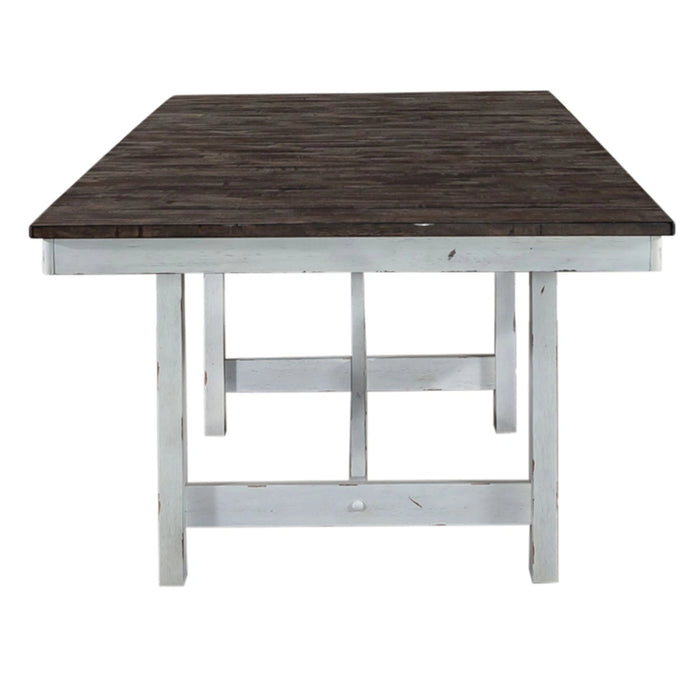 Farmhouse Trestle Table in White image