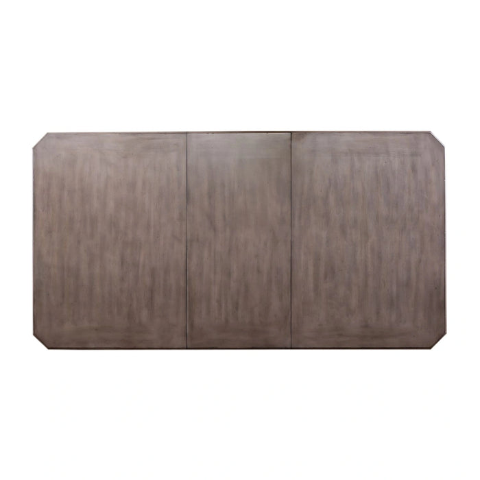 Ocean Isle Rectangular Leg Table in Antique White with Weathered Pine image