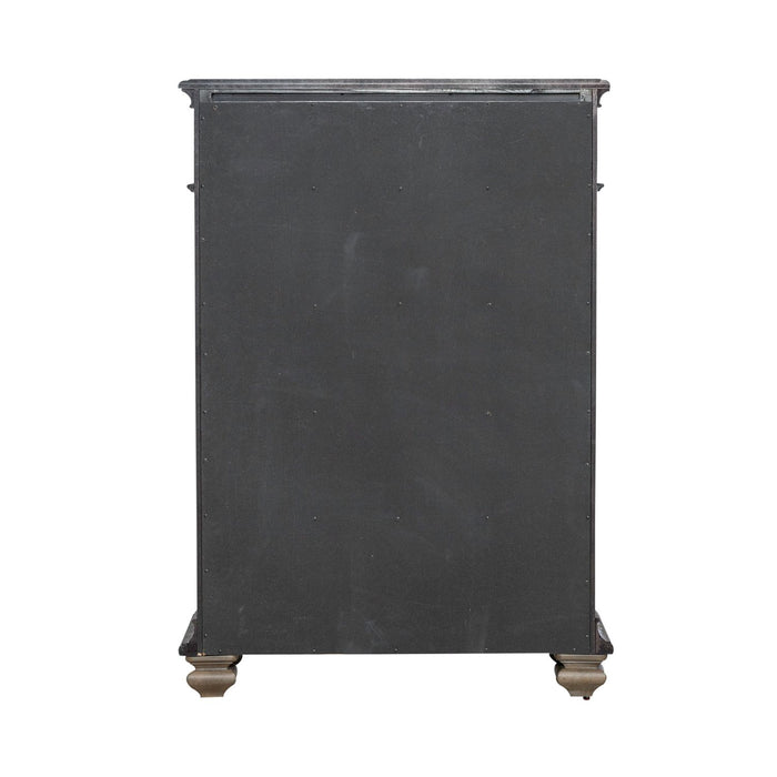 Carlisle Court 5 Drawer Chest in Chestnut with Dusty Wax - Discount Furniture World (Burlington,NC)
