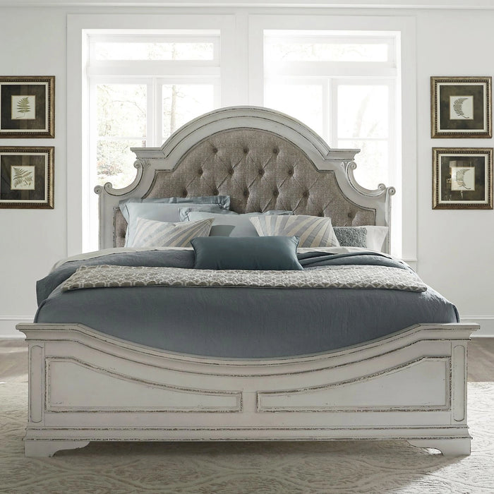 Magnolia Manor Uph Bed, Dresser & Mirror, Chest, Night Stand image