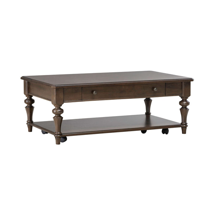 Arden Road Rectangular Cocktail Table in Satin Cherry - Discount Furniture World (Burlington,NC)