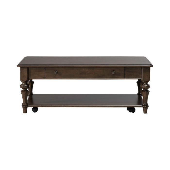 Arden Road Rectangular Cocktail Table in Satin Cherry - Discount Furniture World (Burlington,NC)