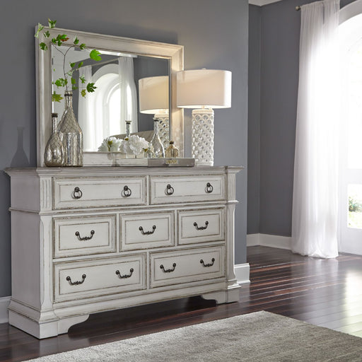 Abbey Park King California Panel Bed, Dresser & Mirror, Night Stand - Discount Furniture World (Burlington,NC)