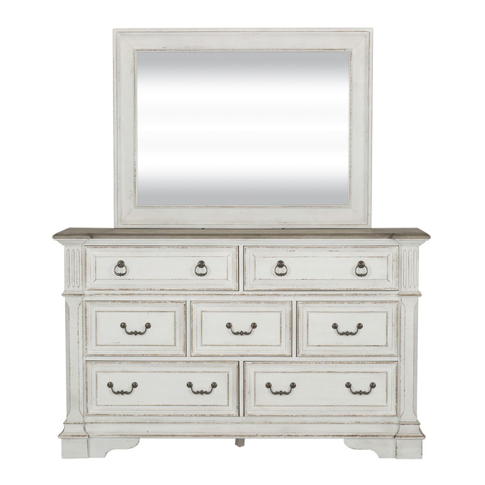 Abbey Park King California Panel Bed, Dresser & Mirror, Night Stand - Discount Furniture World (Burlington,NC)