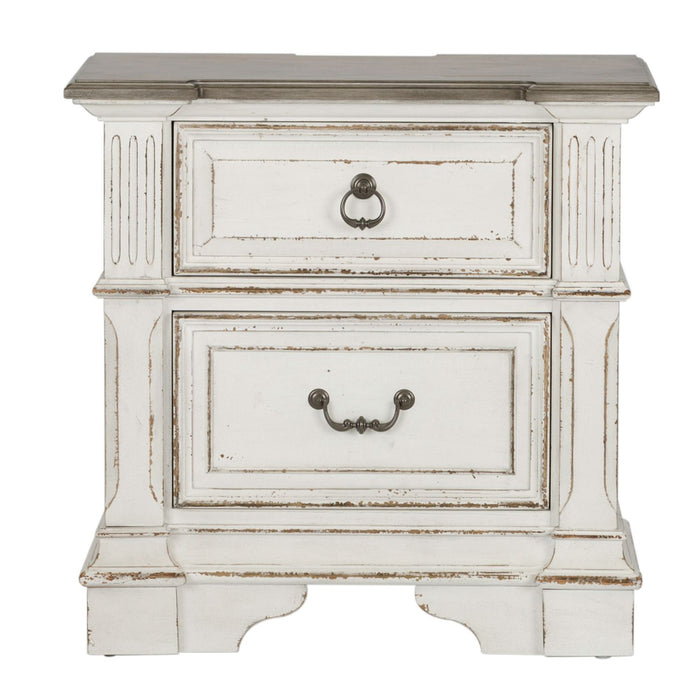 Abbey Park King California Panel Bed, Dresser & Mirror, Night Stand - Discount Furniture World (Burlington,NC)