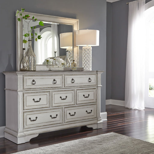 Abbey Park King California Sleigh Bed, Dresser & Mirror - Discount Furniture World (Burlington,NC)