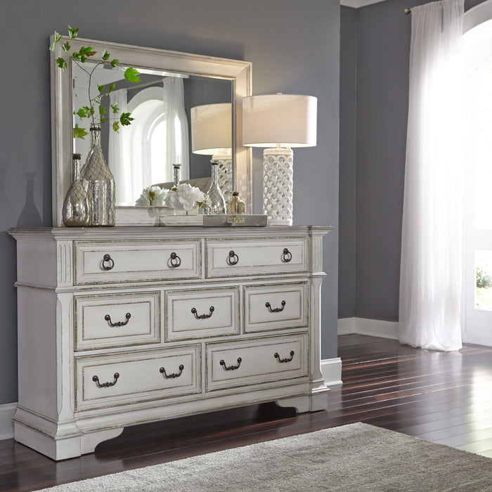 Abbey Park King California Sleigh Bed, Dresser & Mirror, Night Stand - Discount Furniture World (Burlington,NC)