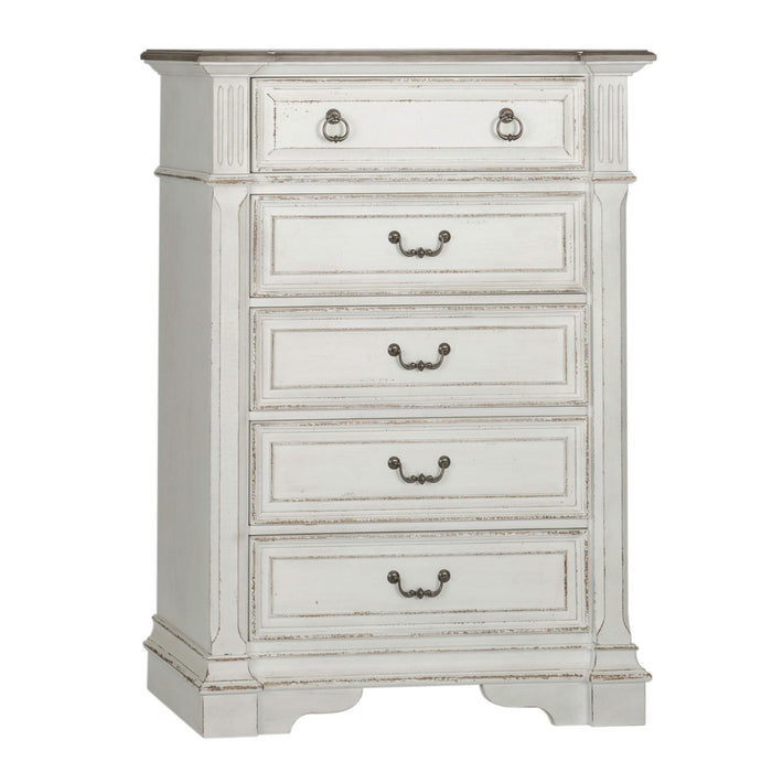 Abbey Park King Panel Bed, Dresser & Mirror, Chest - Discount Furniture World (Burlington,NC)