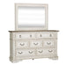 Abbey Park King Uph Sleigh Bed, Dresser & Mirror - Discount Furniture World (Burlington,NC)