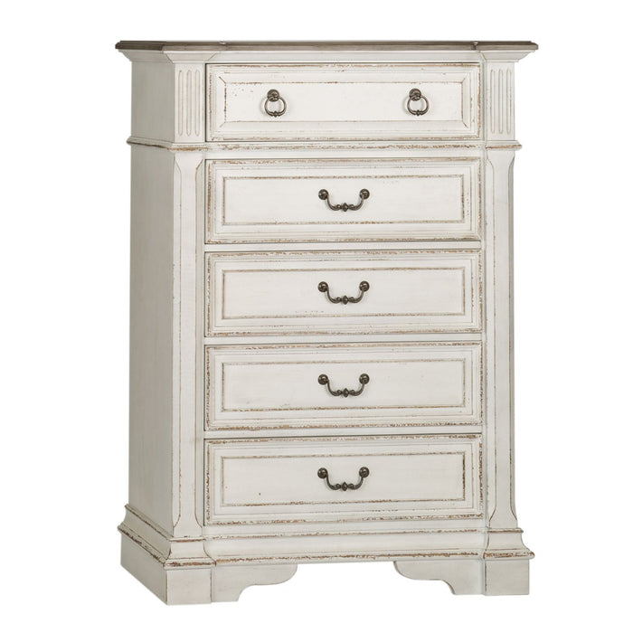 Abbey Park King Uph Sleigh Bed, Dresser & Mirror, Chest, Night Stand - Discount Furniture World (Burlington,NC)