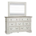 Abbey Park Queen Uph Sleigh Bed, Dresser & Mirror, Night Stand - Discount Furniture World (Burlington,NC)