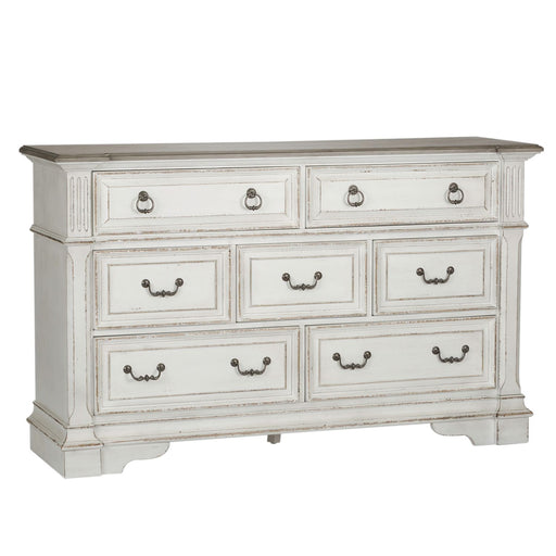 Abbey Park Drawer Dresser in Antique White - Discount Furniture World (Burlington,NC)