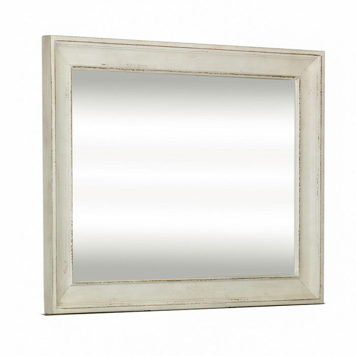 Abbey Park Mirror in Antique White - Discount Furniture World (Burlington,NC)