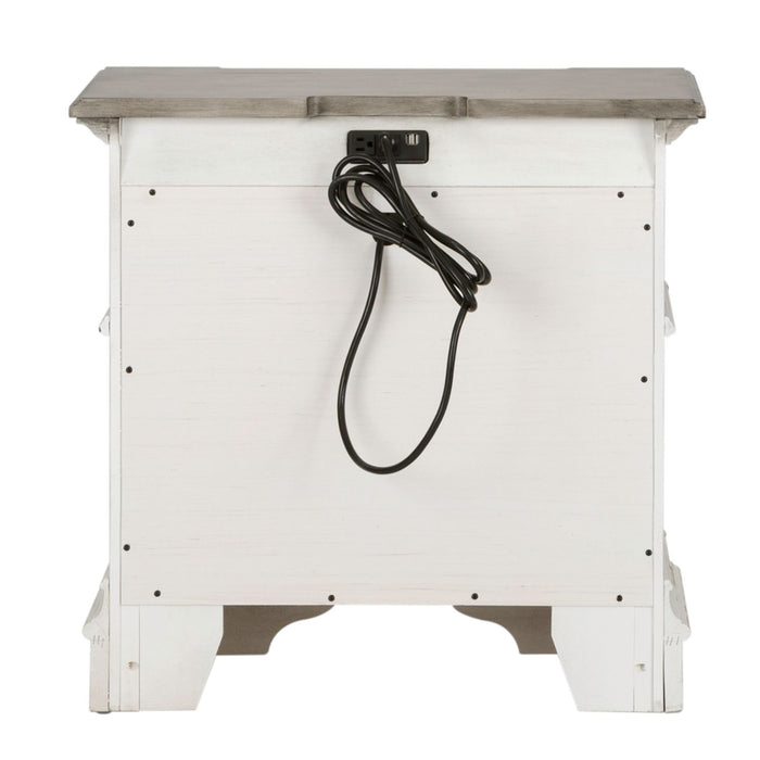 Abbey Park Drawer Nightstand in Antique White - Discount Furniture World (Burlington,NC)