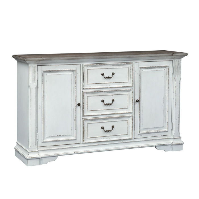 Abbey Park Buffet in Antique White - Discount Furniture World (Burlington,NC)