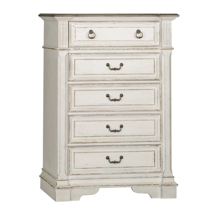 Abbey Park Uph Sleigh Bed, Dresser & Mirror, Chest, Night Stand image