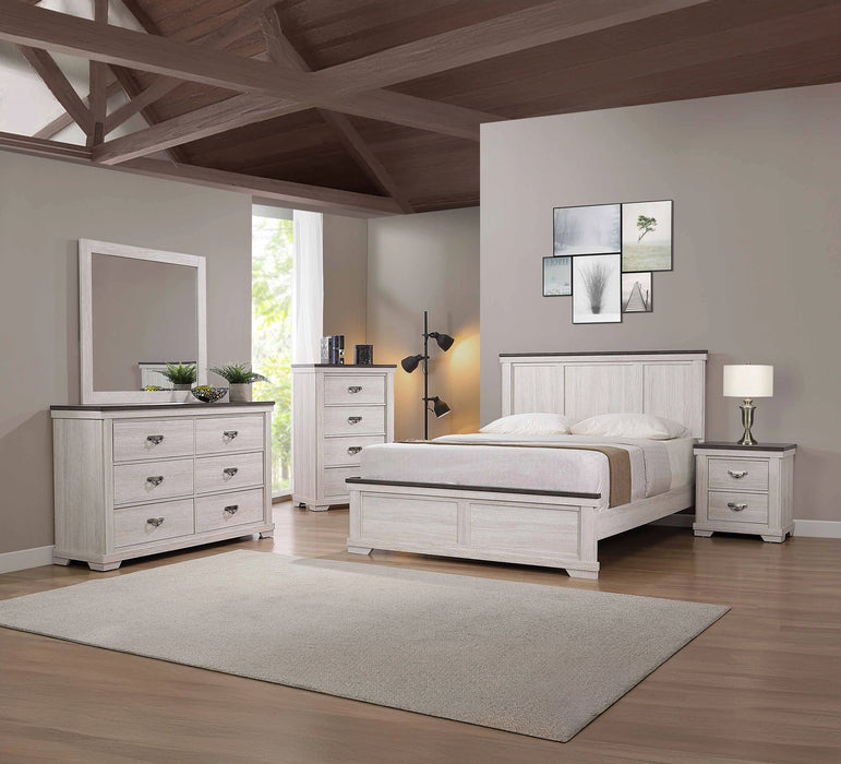 Crown Mark Furniture Leighton Twin Panel Bed in White B8180-T image