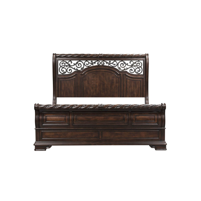 Arbor Place King California Sleigh Bed, Dresser & Mirror, Chest - Discount Furniture World (Burlington,NC)