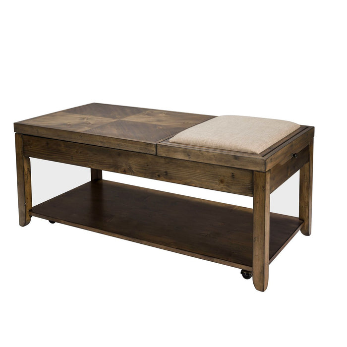 Mitchell Cocktail Table in Brown - Discount Furniture World (Burlington,NC)