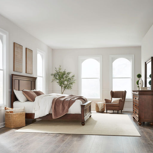 Rustic Traditions King Panel Bed, Dresser & Mirror image