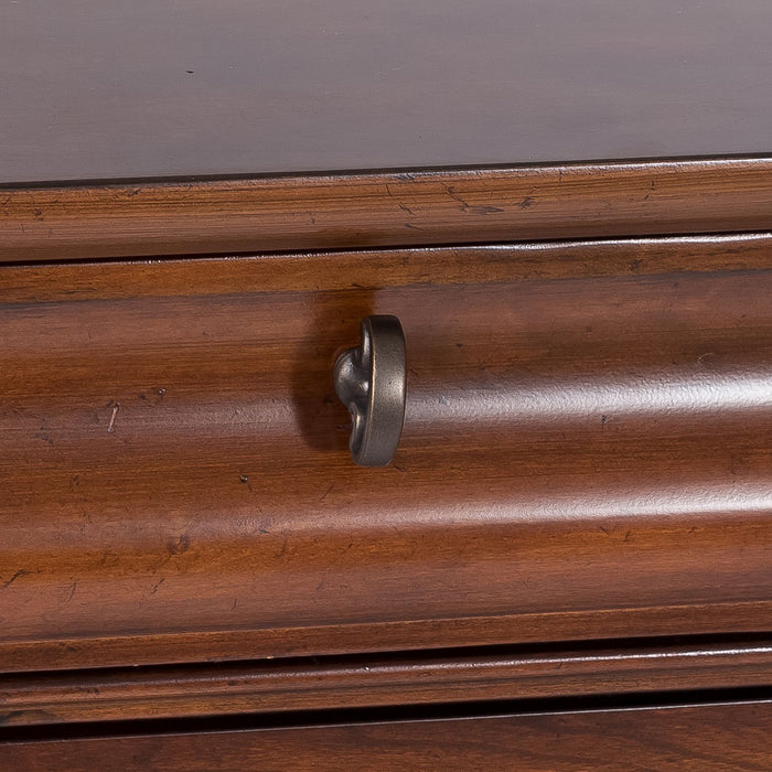 Rustic Traditions Queen Sleigh Bed, Dresser & Mirror - Discount Furniture World (Burlington,NC)