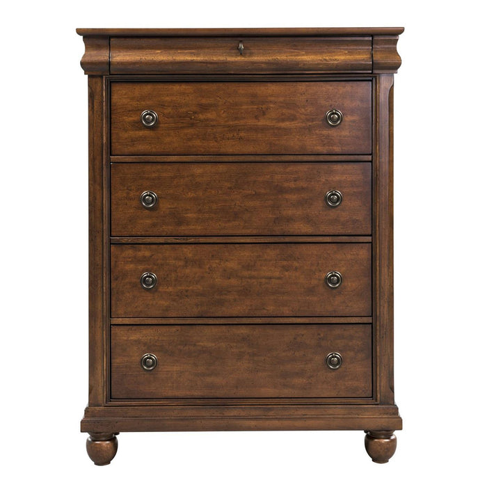 Rustic Traditions 5 Drawer Chest in Rustic Cherry image