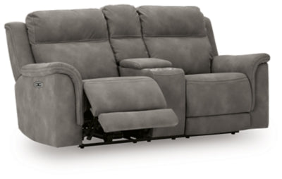 Next-Gen DuraPella Power Reclining Loveseat with Console - Discount Furniture World (Burlington,NC)