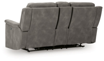 Next-Gen DuraPella Power Reclining Loveseat with Console - Discount Furniture World (Burlington,NC)