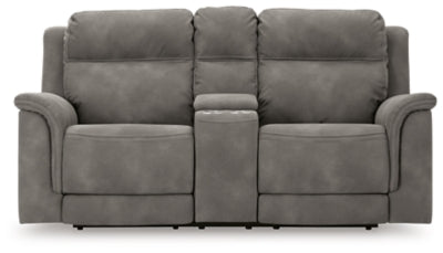 Next-Gen DuraPella Power Reclining Loveseat with Console - Discount Furniture World (Burlington,NC)