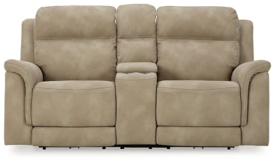 Next-Gen DuraPella Power Reclining Loveseat with Console - Discount Furniture World (Burlington,NC)