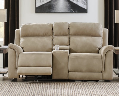 Next-Gen DuraPella Power Reclining Loveseat with Console - Discount Furniture World (Burlington,NC)